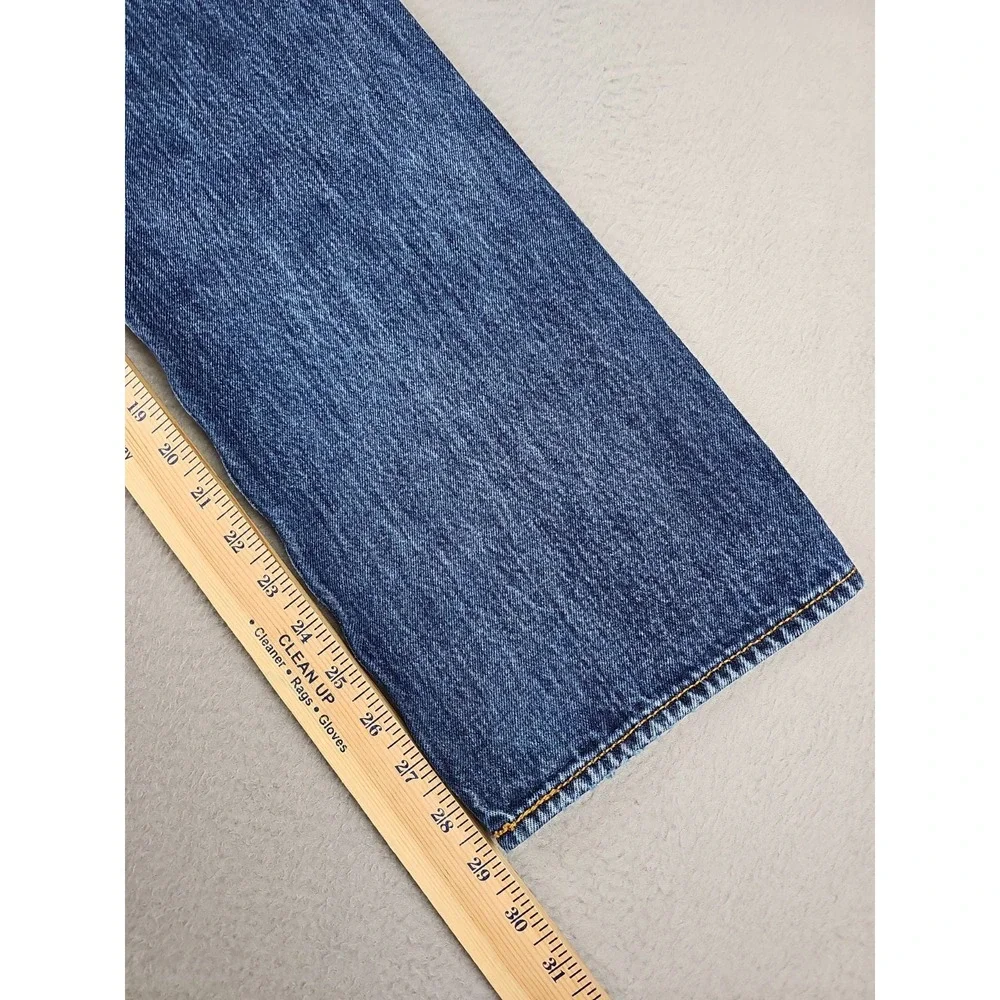 Levis 501 Button Fly Denim Jeans Men's 36x29 Blue Faded Denim